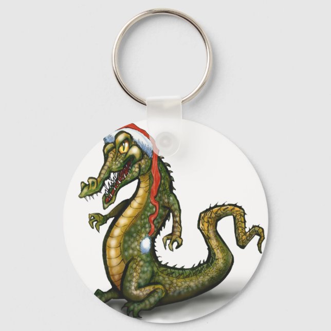 Christmas Crocodile Key Ring (Front)