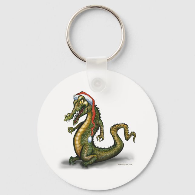 Christmas Crocodile Key Ring (Front)