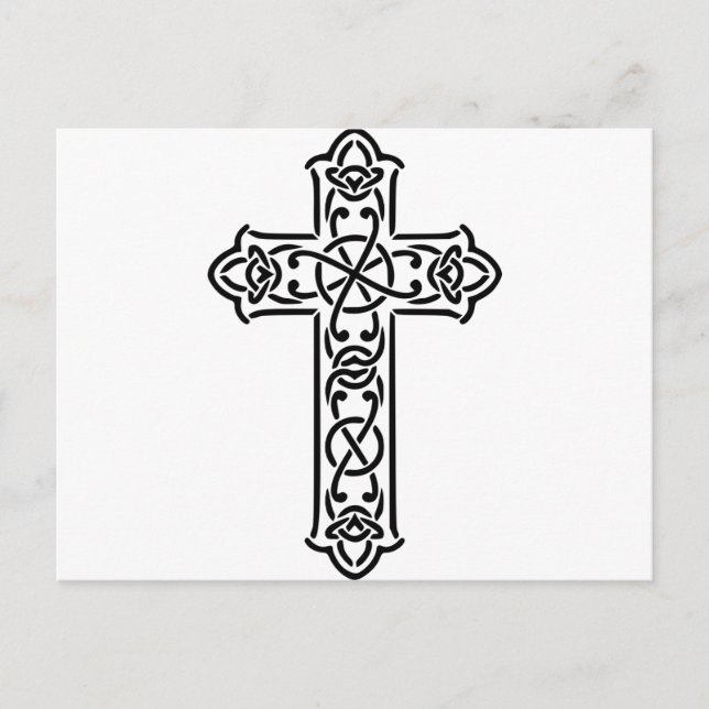 Christmas cross celtic holiday postcard (Front)