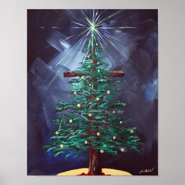 Christmas Cross (Christmas Tree) Poster (Front)