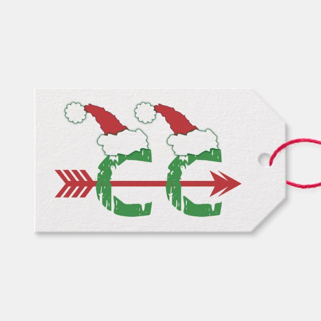 Christmas Cross Country Running © Gift Tags (Front (Horizontal))