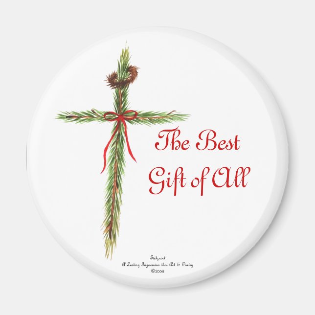 Christmas Cross Magnet (Front)