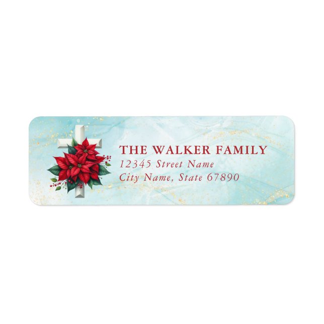 Christmas Cross Return Address Labels (Front)