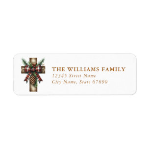 Christmas Cross Return Address Labels