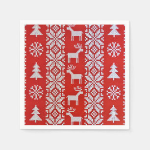Christmas Cross Stitch Napkin