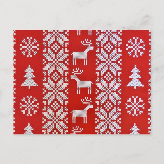Christmas Cross Stitch Postcard (Front)
