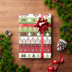 Christmas Cross Stitch Wrapping Paper