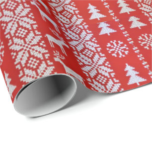 Christmas Cross Stitch Wrapping Paper