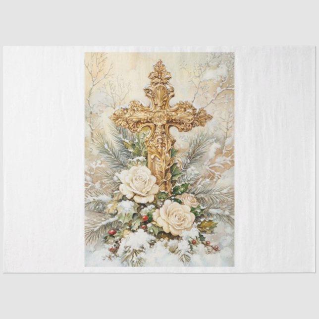 Christmas Cross Tissue Paper (Front)
