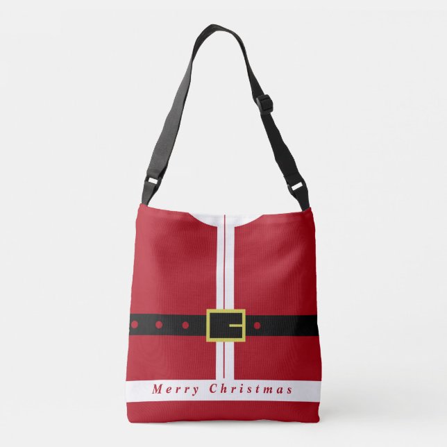 Christmas Crossbody Bag Funny Santa Design (Back)