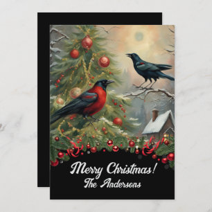 Christmas crow 5, Merry Christmas! Christmas card