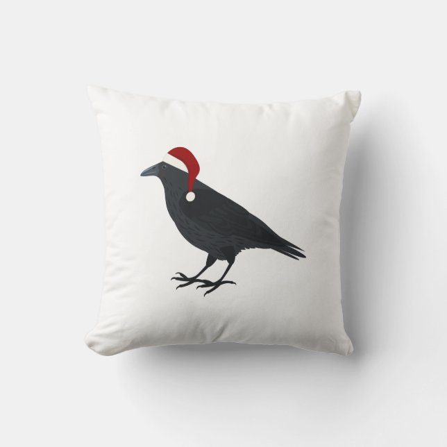 Christmas Crow Cushion (Front)