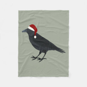 Christmas Crow Fleece Blanket