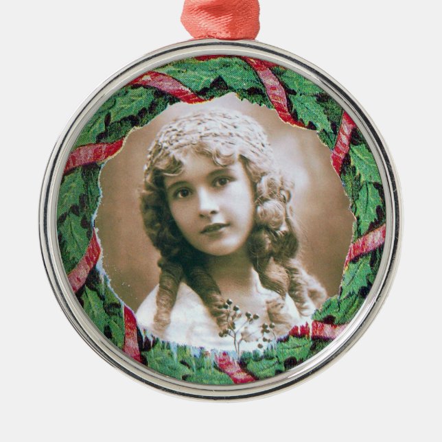 CHRISTMAS CROWN PHOTO TEMPLATE METAL TREE DECORATION (Front)