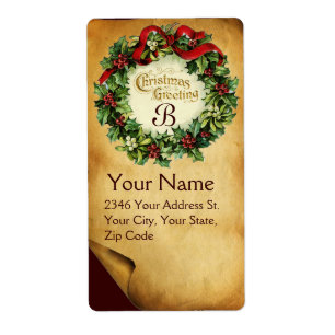 CHRISTMAS CROWN WITH MISTLETOES AND HOLLY BERRIES