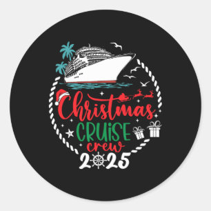 Christmas Cruise Crew 2025 Xmas Family Pyjamas Hol Classic Round Sticker
