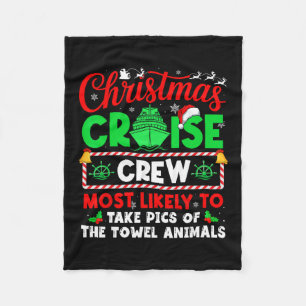 Christmas Cruise Crew Most Likely To Take Pics Tow Fleece Blanket