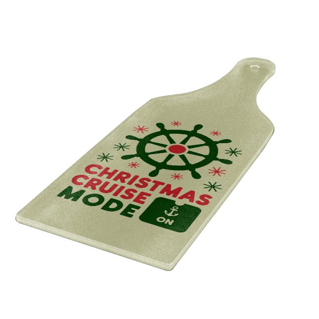 Christmas Cruise Mode On Ship Christmas 2024 Cutting Board (Corner)