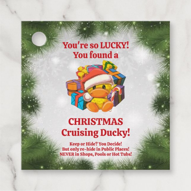 Christmas Cruising Duck Tags (Front)
