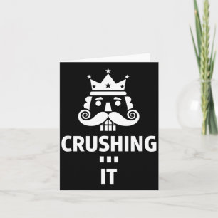 Christmas Crushing It Nutcracker - Funny Retro Ugl Card