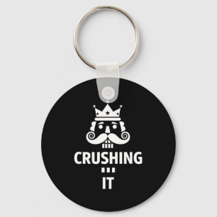 Christmas Crushing It Nutcracker - Funny Retro Ugl Key Ring