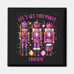 Christmas Crushing It Nutcracker - Funny Retro Ugl Magnet