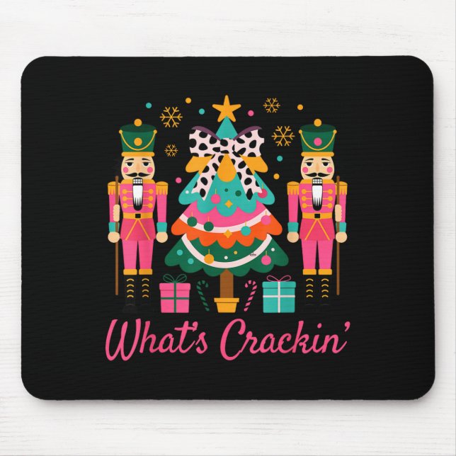 Christmas Crushing It Nutcracker - Funny Retro Ugl Mouse Mat (Front)