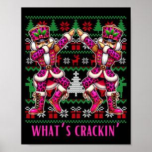 Christmas Crushing It Nutcracker - Funny Retro Ugl Poster