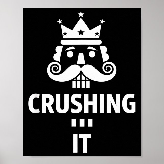 Christmas Crushing It Nutcracker - Funny Retro Ugl Poster (Front)