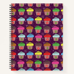 Christmas cup cakes notebook