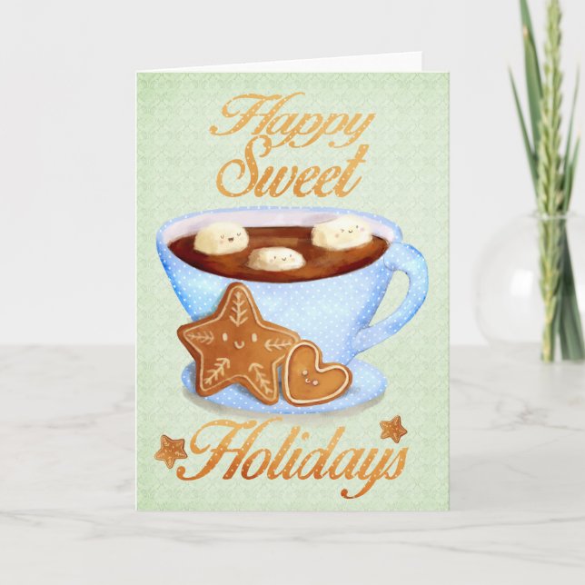 Christmas Cup of Hot Choco Holiday Card (Front)