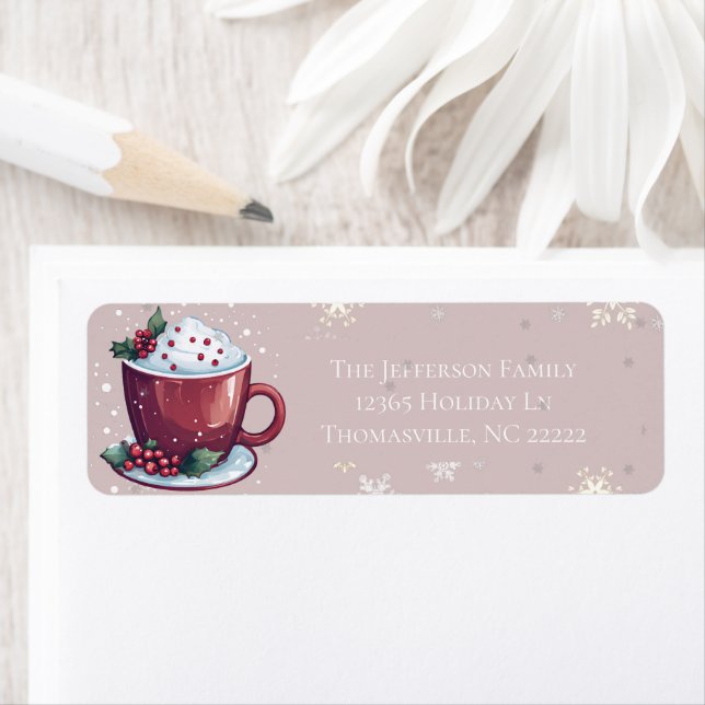 Christmas Cup of Hot Chocolate | Blush Pink (Insitu)