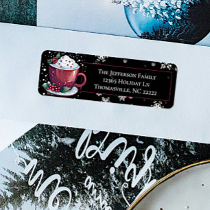 Christmas Cup of Hot Chocolate Personalised Black