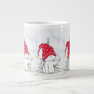 Christmas cup with snowball