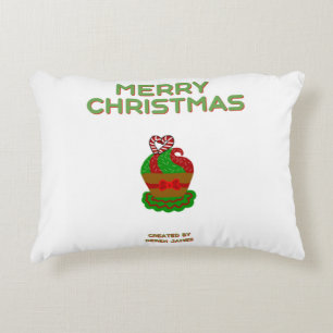 Christmas Cupcake Accent Pillow