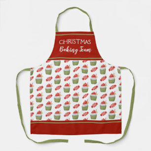 Christmas Cupcake Baking Team Holiday Apron
