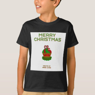 Christmas Cupcake Boy's Black Basic T Shirt