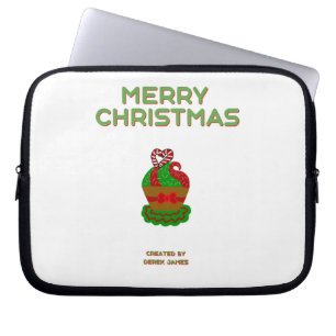 Christmas Cupcake Neoprene Laptop Sleeve