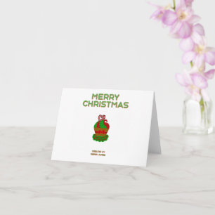 Christmas Cupcake Small Horizontal Greeting Card