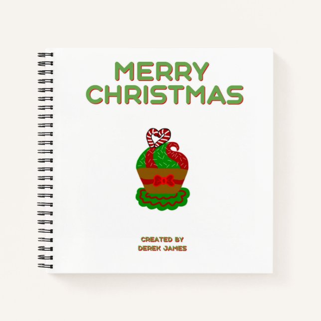 Christmas Cupcake Spiral Notebook (Front)