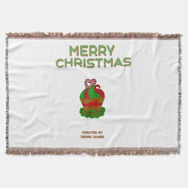 Christmas Cupcake Throw Blanket (Front)