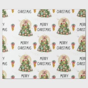 Christmas Cupcake Tree Wrapping Paper