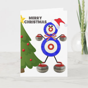 Christmas Curling Holiday Card