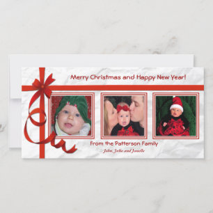 Christmas Curls Triple Treasure Custom Holiday Card