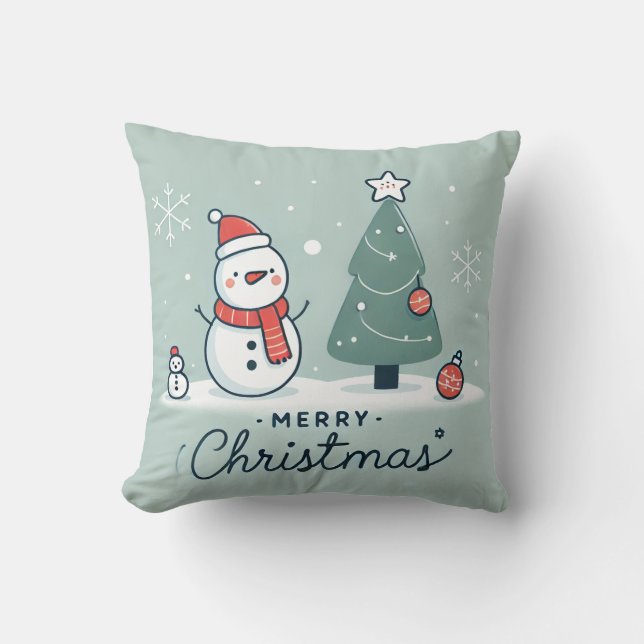 christmas cushion Throw Pillow (Front)