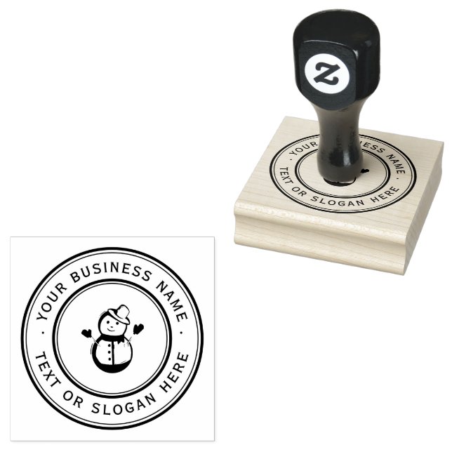 CHRISTMAS  Custom Business Logo Large  Rubber Stamp (Stamped)
