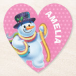 Christmas custom coaster Snowman winter wonderland<br><div class="desc">Christmas custom coaster Snowman winter wonderland
Amidst sparkling stars and falling snow this winking snowman helps add magic and warmth to a cosy Christmas Eve.
Please see the other gifts and items featuring this image.</div>