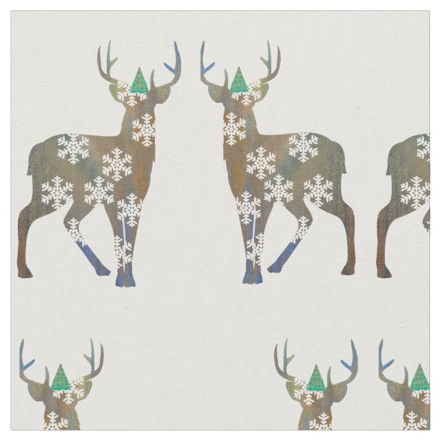 Christmas Custom Combed Cotton (56" width) Fabric (Close Up)