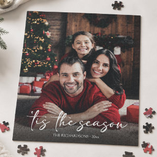 Christmas Custom Family Photo Jigsaw Puzzle