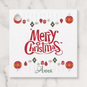 Christmas Custom Gifts Favour Tags